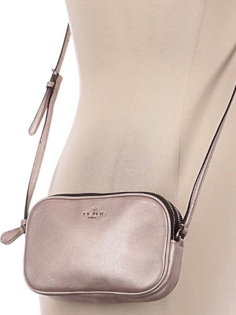 Coach mini Jaimie bag two Metallic Rose Gold Crossbody with Gold